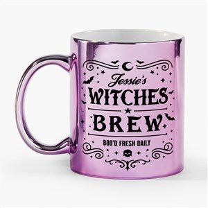 Kittenish Personalized Pinkoween Potion Label Mug 11oz - Metallic Purple - 56098-P