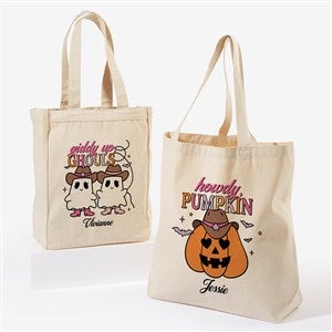 Kittenish Personalized Pinkoween Canvas Tote Bag - 20quot; x 15quot; - 56103