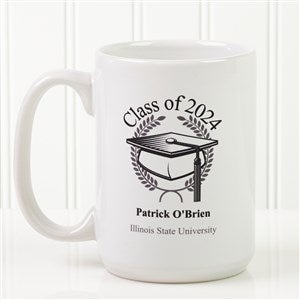 Graduation Cap Personalized Graduation Coffee Mugs - Large - 5612-L