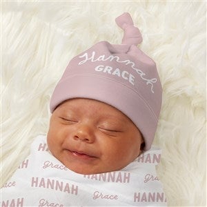 Sweet Name Personalized Baby Top Knot Hat - 56124