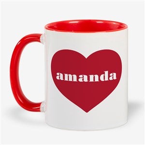 Heart You Lots Personalized 11 oz Mug - Red - 56133-R