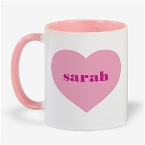 Heart You Lots Personalized 11 oz Mug - Pink - 56133-P