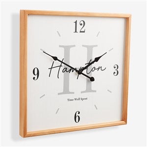 Initial  Name Personalized Square Wall Clock - 56186