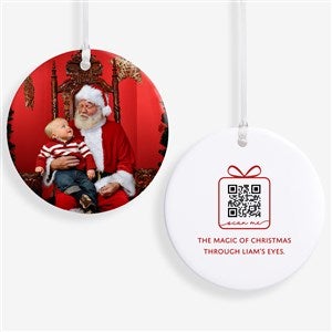 Personalized Christmas Ornament with Audio QR Code - 2.85quot; Glossy - 2 Sided - 56337-2S