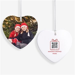 Personalized Heart Christmas Ornament with Audio QR Code  3.25quot; Glossy - 2 Sided - 56339-2