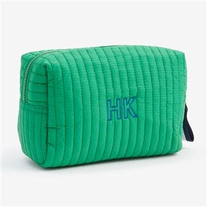 Embroidered Ezra Cosmetic Bag- Green - 56344-G