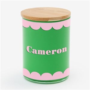 Scallop Personalized Color Splash 12oz Candle - Eucalyptus  Aloe - 56364-EA