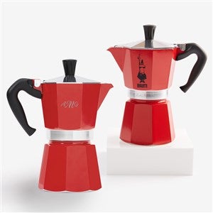 Bialetti Engraved Red Moka Express Espresso Maker - 56368