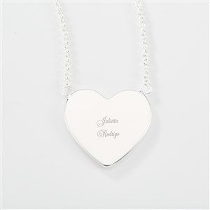 Engraved Sterling Silver Heart Necklace
