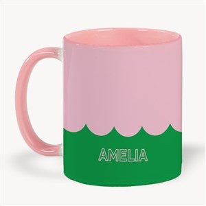 Scallop Me Pretty Personalized Coffee Mug 11 oz.- Pink - 56479-P