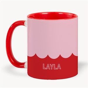 Scallop Me Pretty Personalized Coffee Mug 11 oz.- Red - 56479-R
