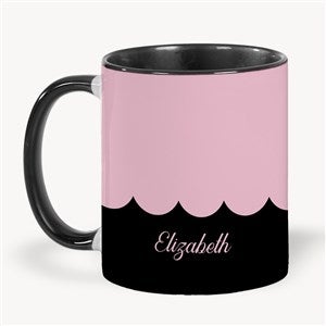 Scallop Me Pretty Personalized Coffee Mug 11 oz.- Black - 56479-B