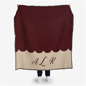 Scallop Me Pretty Personalized 56x60 Woven Throw - 56480-A