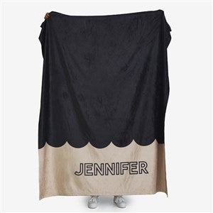 Scallop Me Pretty Personalized 60x80 Plush Fleece Blanket - 56480-L