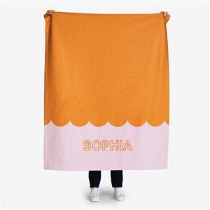Scallop Me Pretty Personalized 50x60 Sweatshirt Blanket - 56480-SW