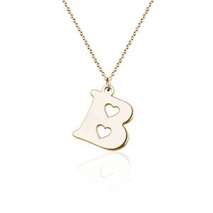 Initial Cut-Out Heart Necklace - 56518