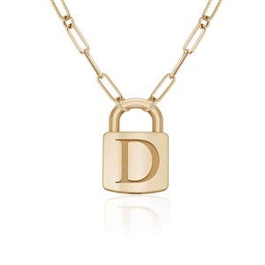 Initial Padlock Necklace - 56519