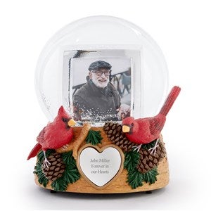 Engraved Cardinal Photo Snow Globe - 56523