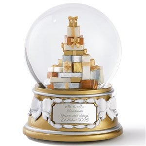 Kittenish Engraved Ivory Presents Musical Globe - 56531