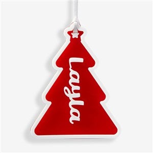 Christmas Tree Personalized 2 Layer Acrylic Ornament - Red - 56549-R