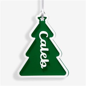 Christmas Tree Personalized 2 Layer Acrylic Ornament - Green - 56549-G