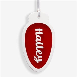 Christmas Light Personalized 2 Layer Acrylic Ornament - Red - 56549-RL