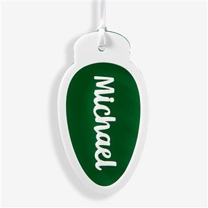Christmas Light Personalized 2 Layer Acrylic Ornament - Green - 56549-GL