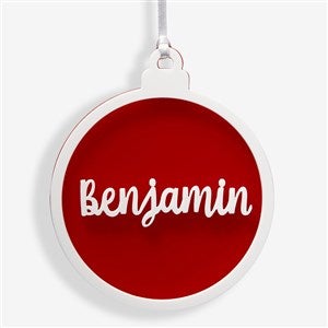 Christmas Ornament Personalized 2 Layer Acrylic Ornament - Red - 56549-RO