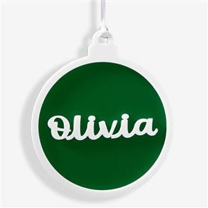 Christmas Ornament Personalized 2 Layer Acrylic Ornament - Green - 56549-O