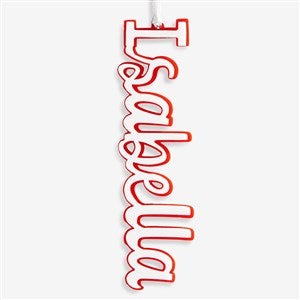 Merry Script Name Personalized Two Layer Acrylic Ornament - Red - 56551-R