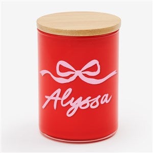 Darling Bow Personalized Color Splash 12oz Candle - Cinnamon Dulce - 56554-CD
