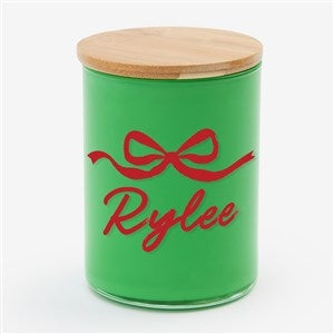 Darling Bow Personalized Color Splash 12oz Candle - Eucalyptus  Aloe - 56554-EA