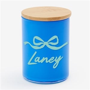 Darling Bow Personalized Color Splash 12oz Candle - Silver Sands - 56554-SS