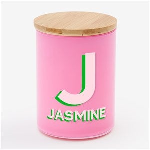 Shadow Initial  Name Personalized Color Splash 12oz Candle - Peony  Blush - 56555-PB