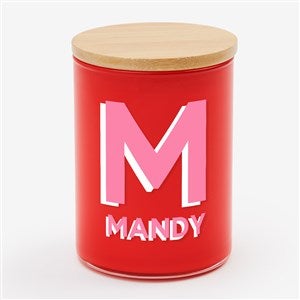 Shadow Initial  Name Personalized Color Splash 12oz Candle - Cinnamon Dulce - 56555-CD