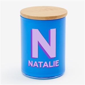 Shadow Initial  Name Personalized Color Splash 12oz Candle - Silver Sands - 56555-SS