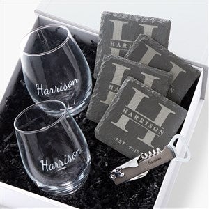 Classic Engraved Wine Set Gift Box - 56572