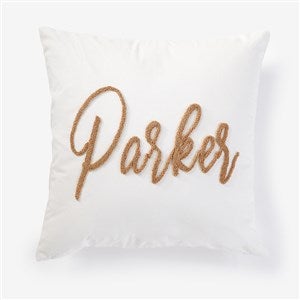 Personalized Punch Needle Script Pillow - 18x18 - 56573D-18x18