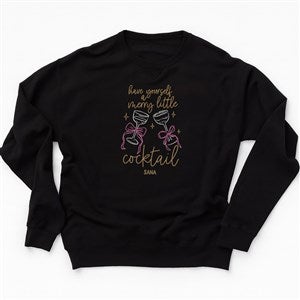 Personalized Holiday Spirits Black Crewneck by Jessie James Decker - 56575-CWS