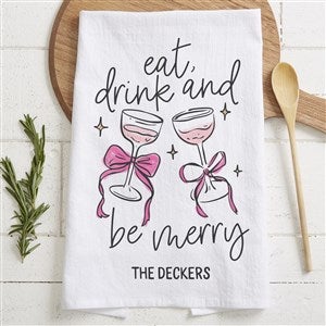 Personalized Holiday Cocktail Tea Towel by Jessie James Decker - 56576