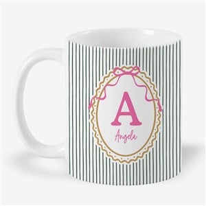 Personalized Striped Initial Mug with White Handle by Jessie James Decker - 56580