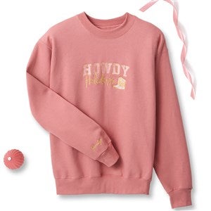 Embroidered Howdy Holidays Mauve Crewneck by Jessie James Decker - 56614-MS