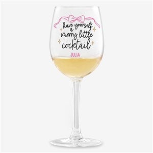Personalized Holiday Spirits White Wine Glass by Jessie James Decker - 56615-W