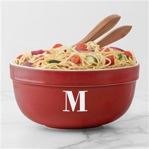 Engraved Ceramic Serving Bowl in Red - 56623-R