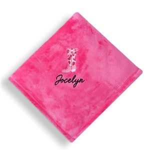 Kittenish Embroidered 50x60 Pink Fleece Blanket - 56627-SP