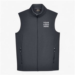 Custom Mens CORE365 Cruise Two-Layer Fleece Bonded Soft Shell Vest - Carbon - 56680