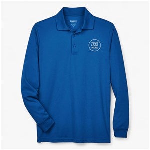 Custom Mens Core365 Performance Long Sleeve Piqué Polo - True Royal - 56737