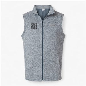 Custom Mens Columbia Alto Pass™ Fleece Vest - Dark Charcoal Heather - 56751