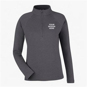 Custom DevonJones Womens New Classics® Charleston 1/4-zip  - Black Melange - 56814