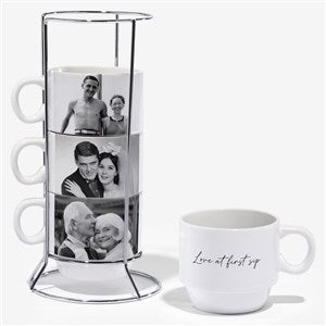 Photo Personalized 6oz Stackable Mug Set of 4 - 56828